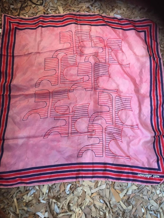 Vintage Courreges silk scarf