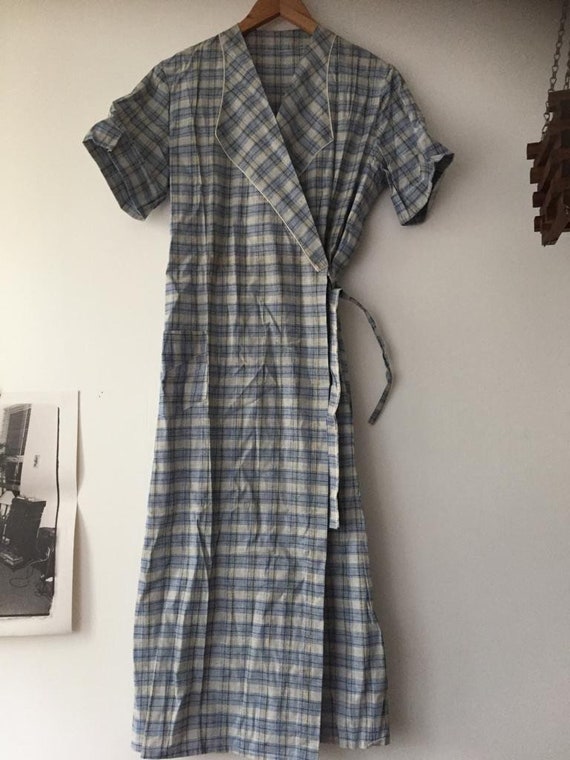 Plaid wrap dress