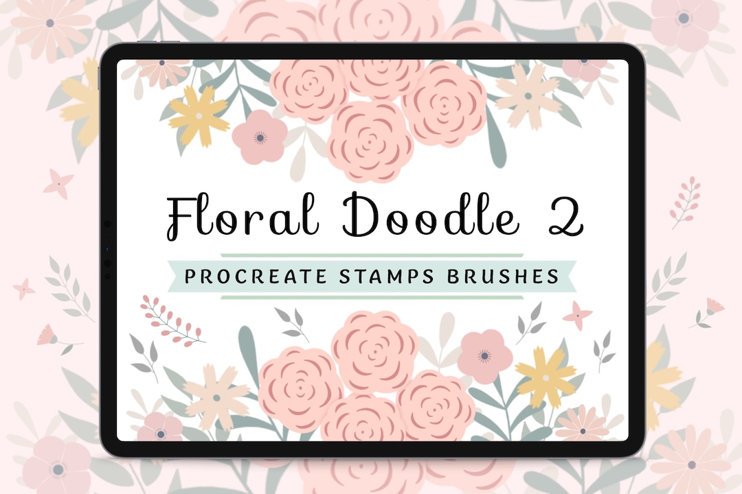 Floral Doodle Procreate Stamps | Flower Brushes (digital Download) - Etsy