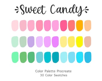 Procreate Color Palette Sweet Candy | Color Swatches | Instant Download | Procreate Palette for iPad | Digital Color