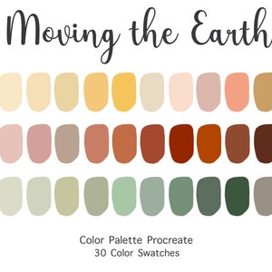 Procreate Color Palette Earth Tone | Color Swatches | Instant Download | Procreate Palette for iPad | Digital Color