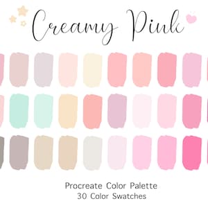 Procreate Color Palette Creamy Pink | Color Palette | Digital Color | Palette Swatches | Digital Download | iPad | Procreate
