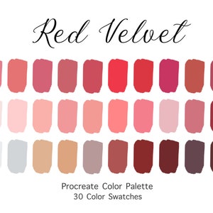 Procreate Color Palette Red Velvet Color Swatches (Download Now) - Etsy