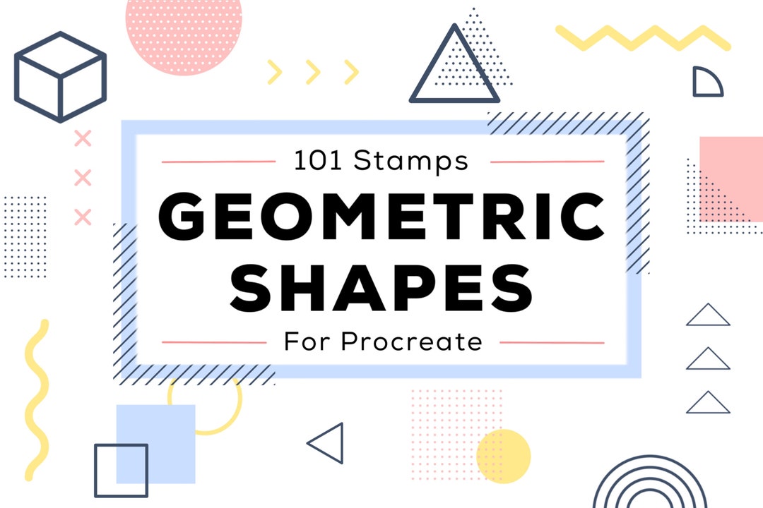 Geometric Shapes Procreate Stamps | 101 Brush Set (digital Download) - Etsy
