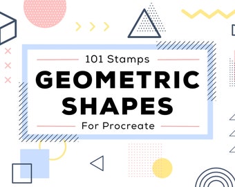 Geometric Shapes Procreate Stamps | 101 Brush Set (Digital Download)