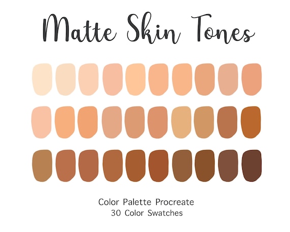 wallpapers How To Make Skin Tones On Procreate procreate color palette matte skin tones color swatches etsy