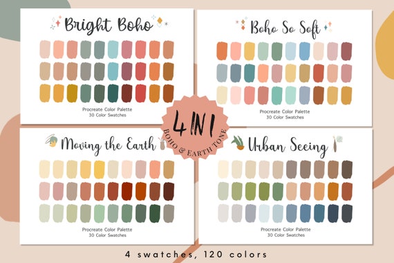 Boho-So-Soft, Color Swatches, Color Palette, iPad Color Palette