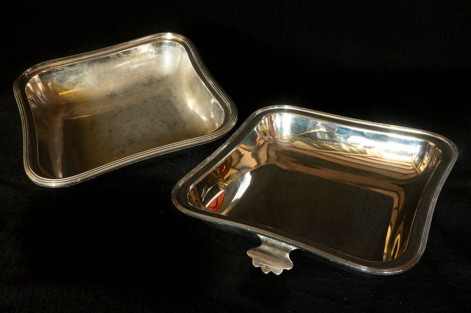 Antique Silver Plated Square Serving Dish With Lid From Charles S