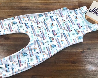 Irish Shop all in one gift over it alls baby clothes outfits romper Instant tree loaded cars present kids dungarees