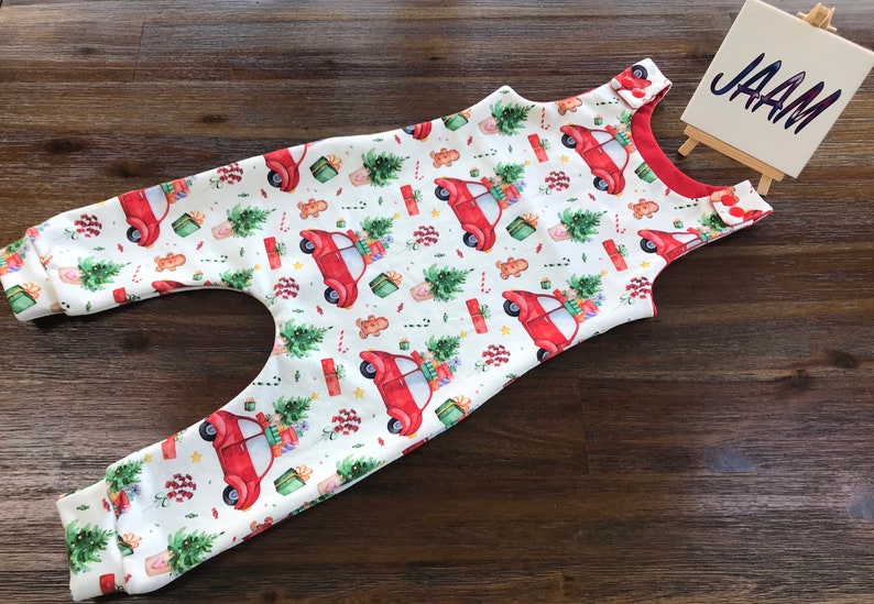 Irish Shop all in one gift over it alls baby clothes outfits romper Instant tree loaded cars present kids dungarees