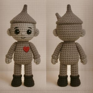 Crochet Goth Tin Man from The Wizard of OZ