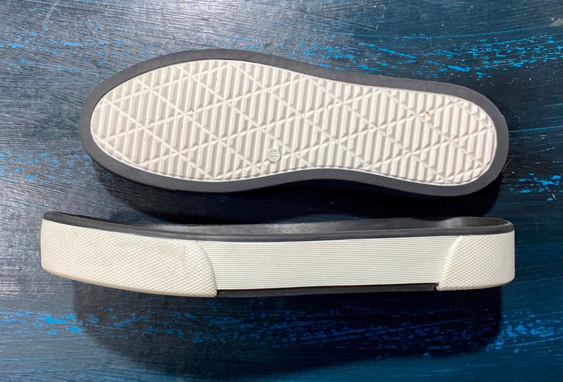 Fashionable rubber soles for felted and leather women's shoes - Soles for your own projects - High-quality and comfortable sole White