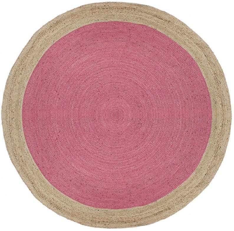 Round Jute Rug Colorful Jute Carpet Housewarming Gift Etsy