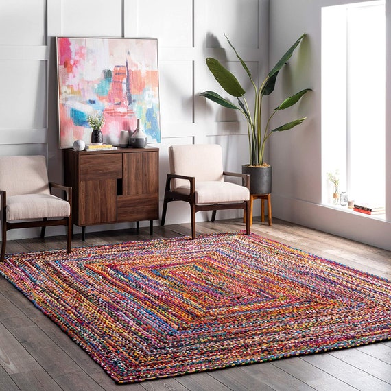 Area Rugs Bohemian Colorful Rag Rugs 8x10 6x9 5x7 Feet All