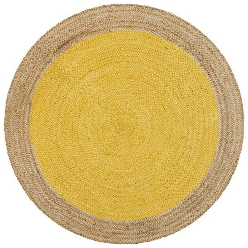 Colorful Round Boho Jute Accent Rugs Cute Circle Large or Etsy