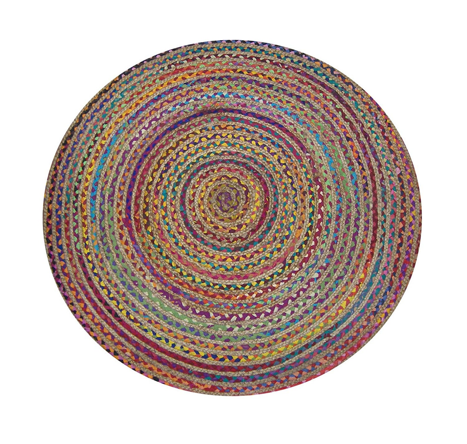 Round bathroom Rug Washable Round Rug Entryway rug Rag Rug Etsy