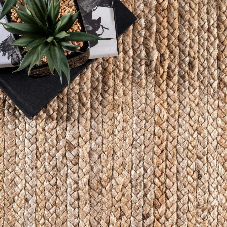 2x2 3x3 4x4 5x5 6x6 7x7 and 8x8 Braided Square Jute Rug Etsy Canada