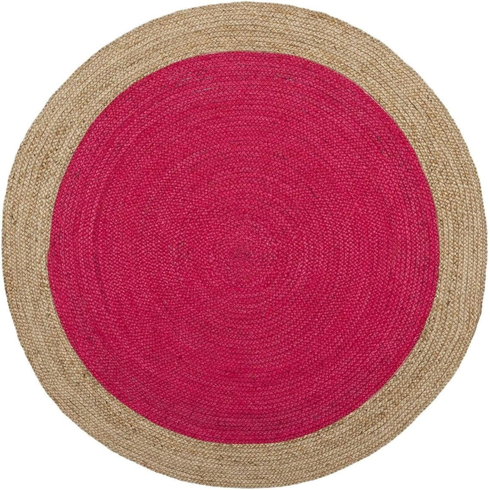 Colorful Round Boho Jute Accent Rugs Cute Circle Large or Etsy