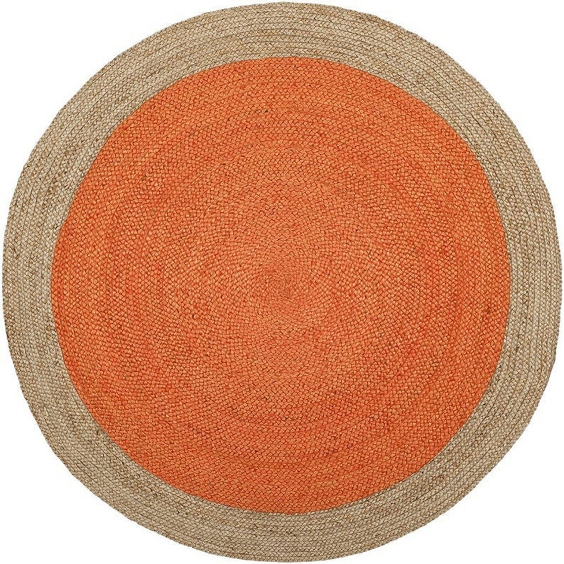 Round Jute Rug Colorful Jute Carpet Housewarming Gift Etsy