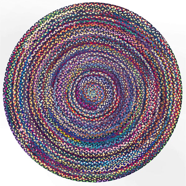 Circle Rag Rug Etsy
