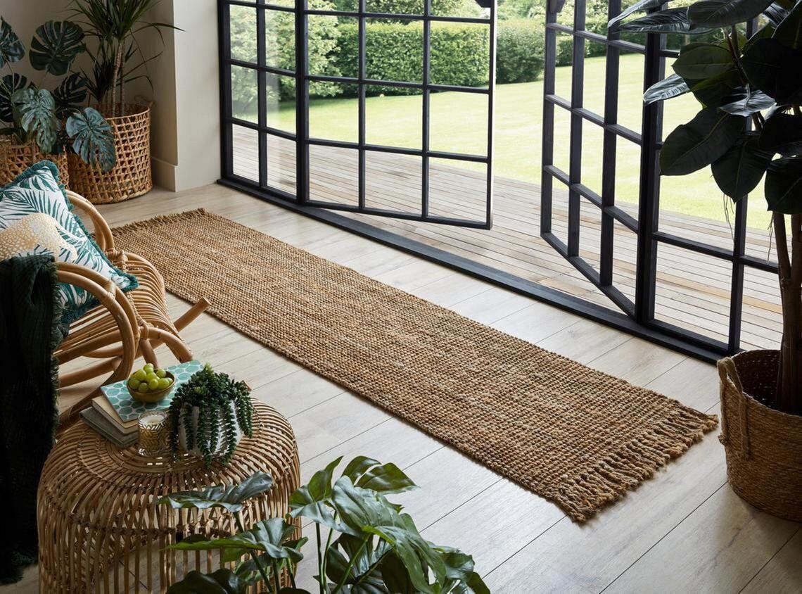 EntryWay Rug Hallway Rug Indoor Outdoor Jute Rug with | Etsy
