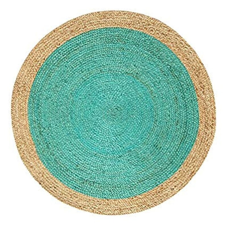 Colorful Round Boho Jute Accent Rugs Cute Circle Large or Etsy