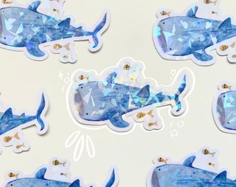 Whale Shark Sticker Fishies | Holographic Whale Shark Sticker | Under The Sea Creature Sticker