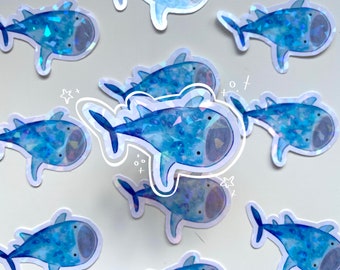 Whale Shark Sticker | Holographic Whale Shark Sticker | Under The Sea Creature Sticker