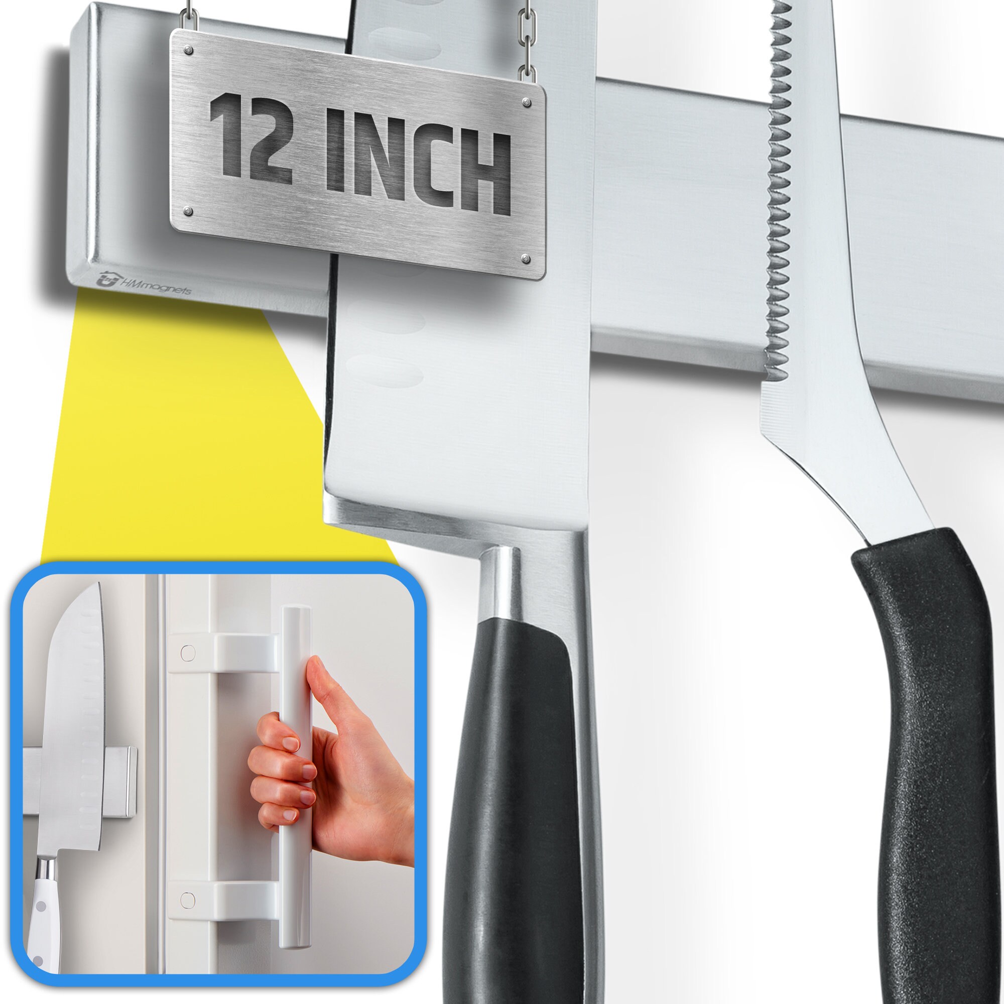 Double sided magnetic knife holder for refrigerator best sale