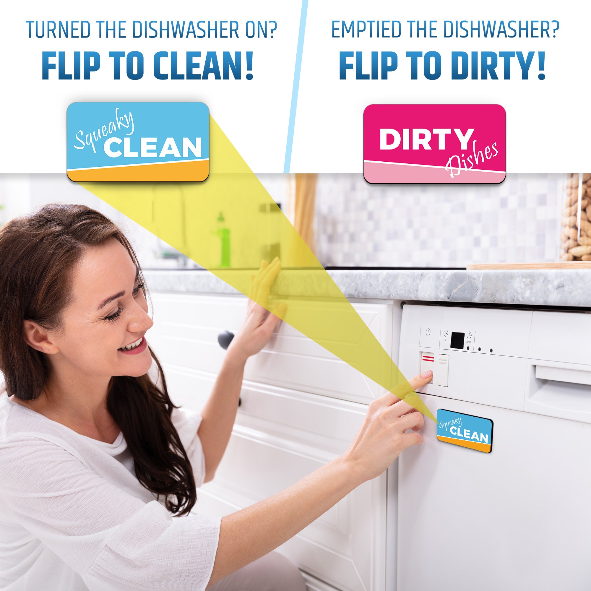 Prix 2024  Kiterest Aimant pour lave-vaisselle Clean Dirty Sign