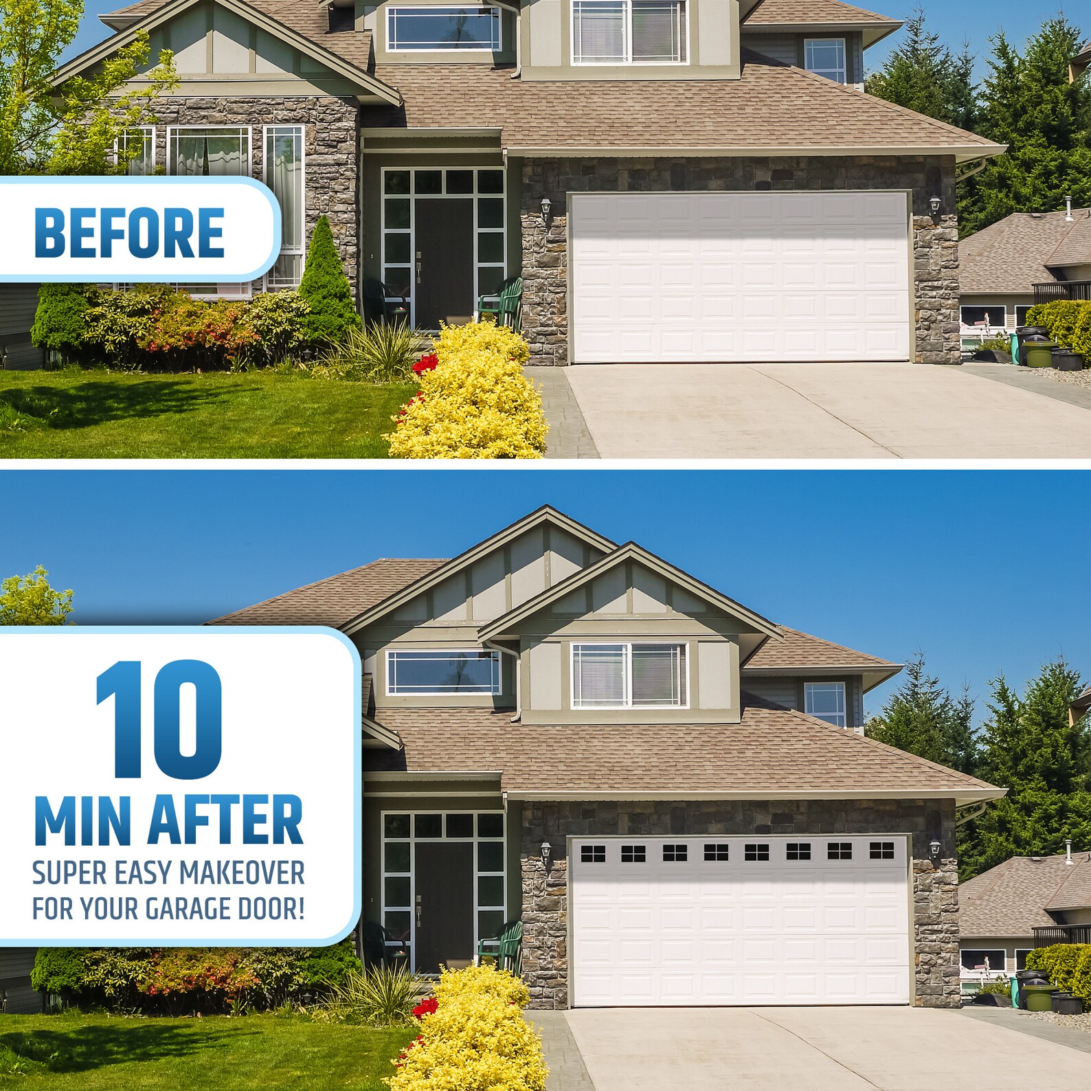 Strong & Glossy Garage Door Windows Looks Like Real Etsy