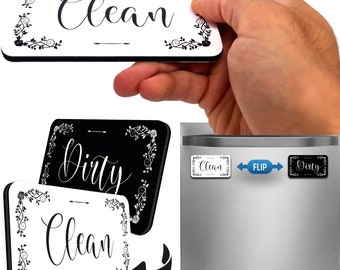 Dishwasher Magnet Clean Dirty Sign That Will Never Fall (15 Designs Available) - Magnetic Dirty/Clean Indicator | 4.5*2.5 Inches