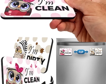 Dishwasher Magnet Clean Dirty Sign That Will Never Fall (15 Designs Available) - Magnetic Dirty/Clean Indicator | 4.5*2.5 Inches