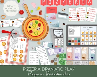 Pizzeria Restaurant Dramatic Play Set: Pretend Play Printable (KS1 EYFS)