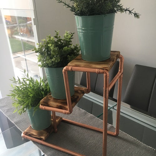 Large Copper Plant Stand Etsy