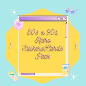 80s x 90s Retro Stickers/Cards Pack