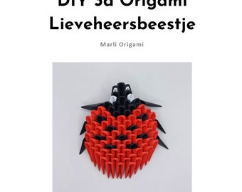 DIY 3d Origami Lieveheersbeestje - Nederlands