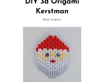 DIY 3d Origami Santa Claus - Dutch