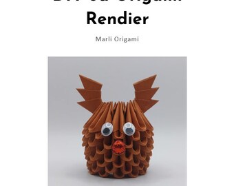DIY 3d Origami Reindeer - Dutch
