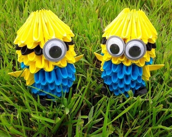 3d Origami Minions