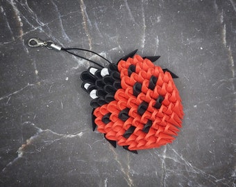 3d Origami Ladybug - Keychain
