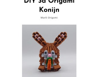 DIY 3d Origami Konijn - Nederlands