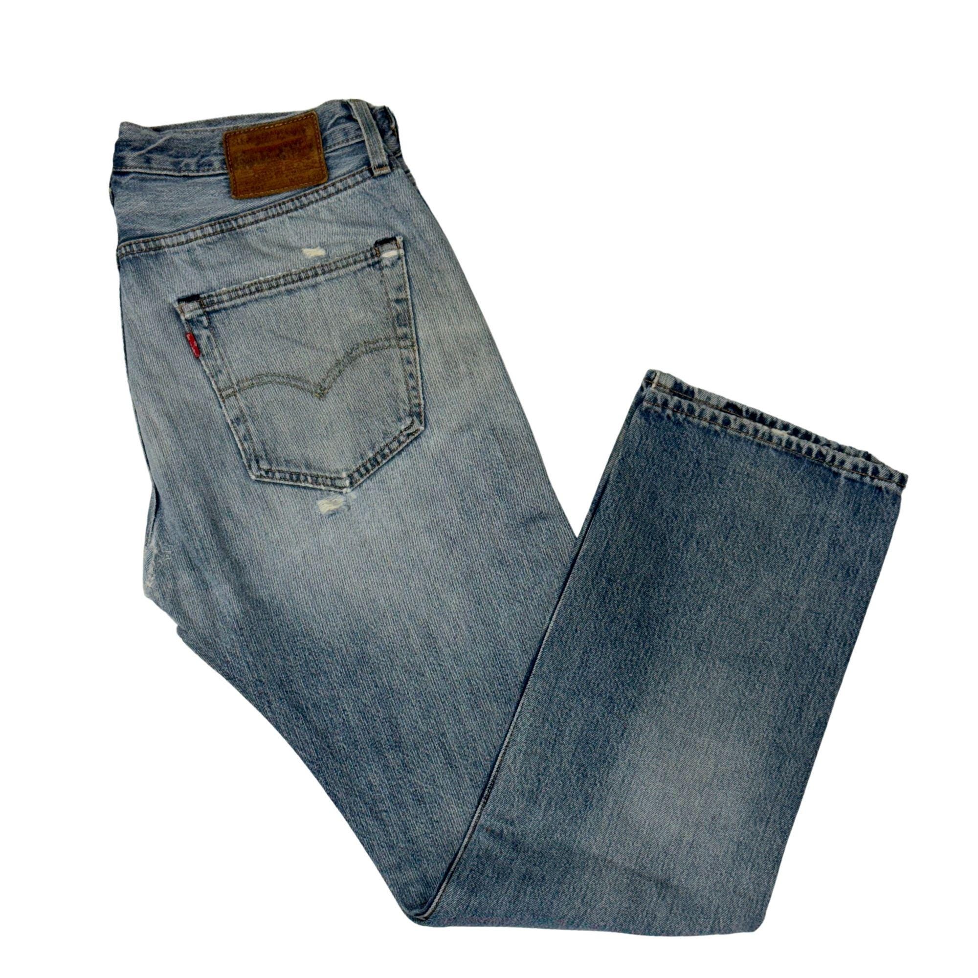 Levi's 501 straight denim pants for men, size W32 cotton navy blue type Vintage Second Hand main image 1