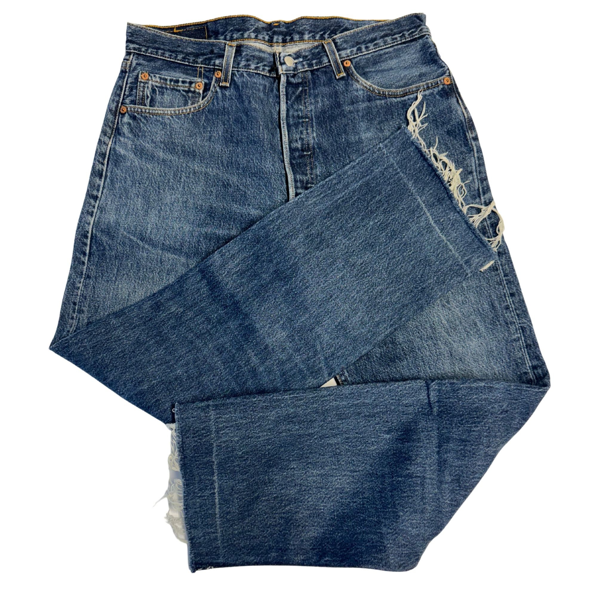 Levis 501 Distressed Vintage Denim Jeans Levi's 501 Made in