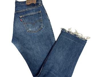 Vintage Levi's W36 X L34 501 XX Original Riveted Medium Blue Jeans