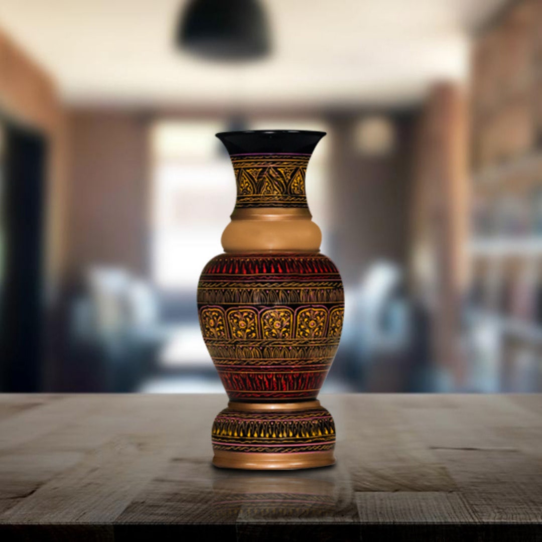 Wooden Vase Set Handmade Wooden Vase Home Decor Hand Etsy