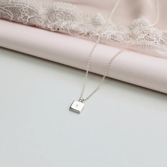Square necklace hotsell with name