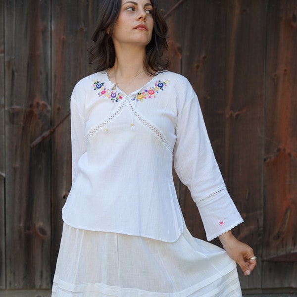 Cotton Gauze June Top in Quinquina
