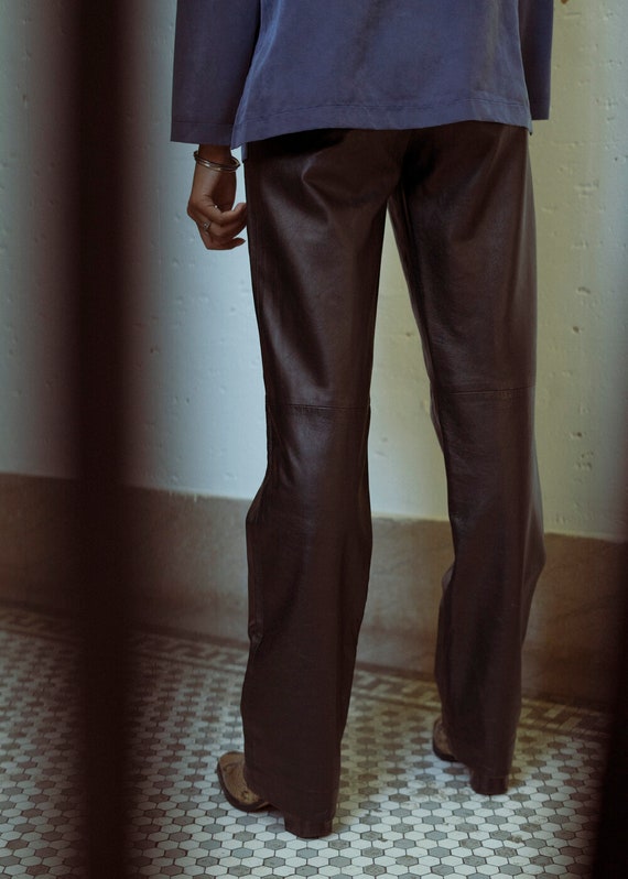 Vintage Christian Dior Black Leather Pants