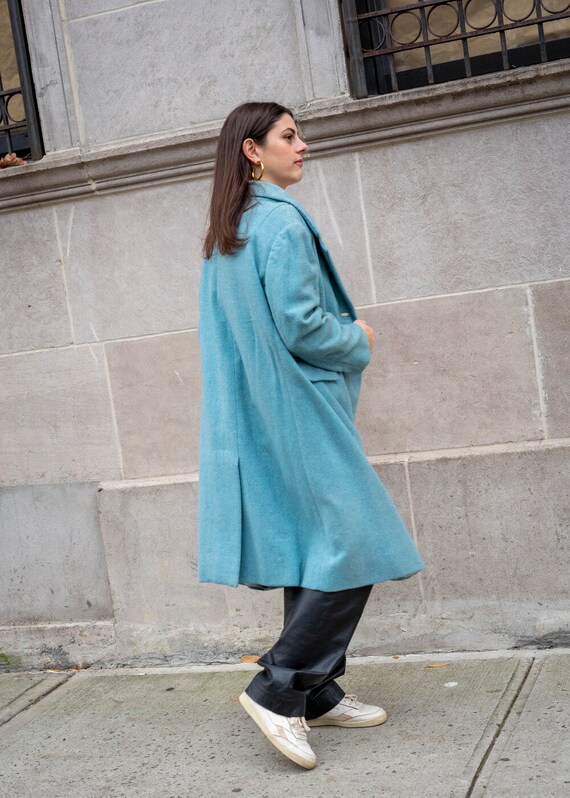 Belinda Vintage Vogue Paris Blue Wool Coat
